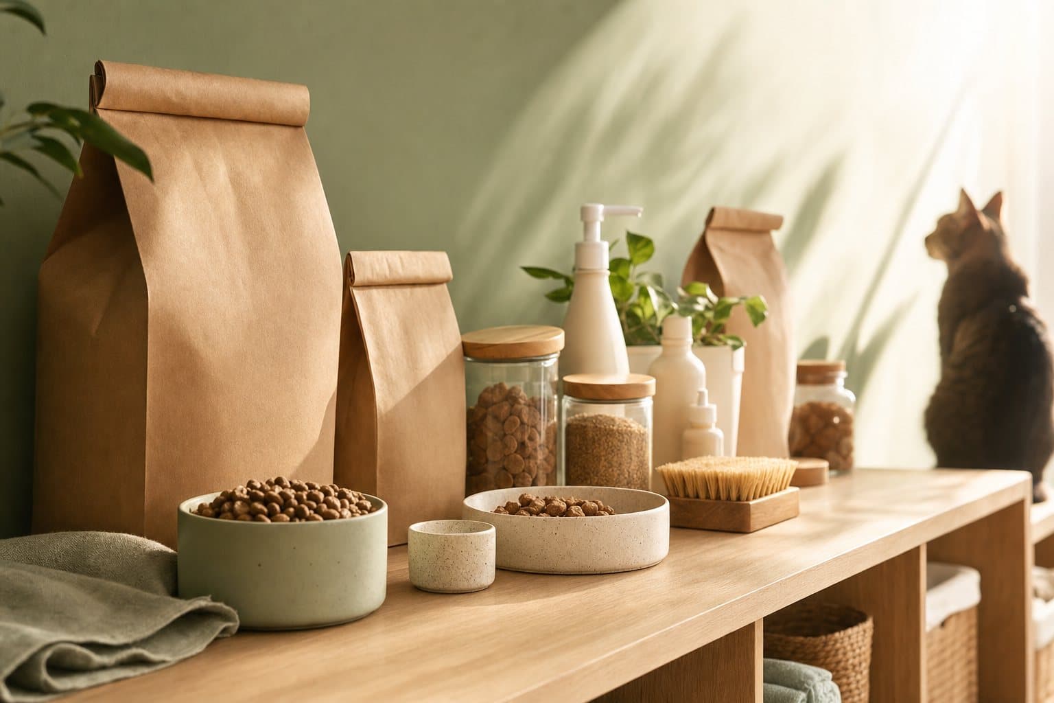 Food and grooming accessories for dogs and cats available at the Hau-Miau clinic